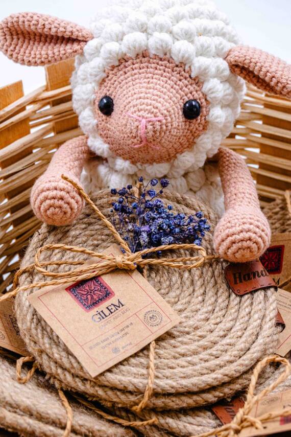 Amigurumi Krem Kuzu Oyuncak - 3
