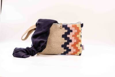 Kilim Desenli Jüt El Çantası